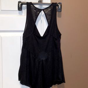 Black lace tank